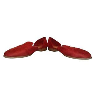 Universal Thread Brick Red Faux suede slip on dress flat size 9